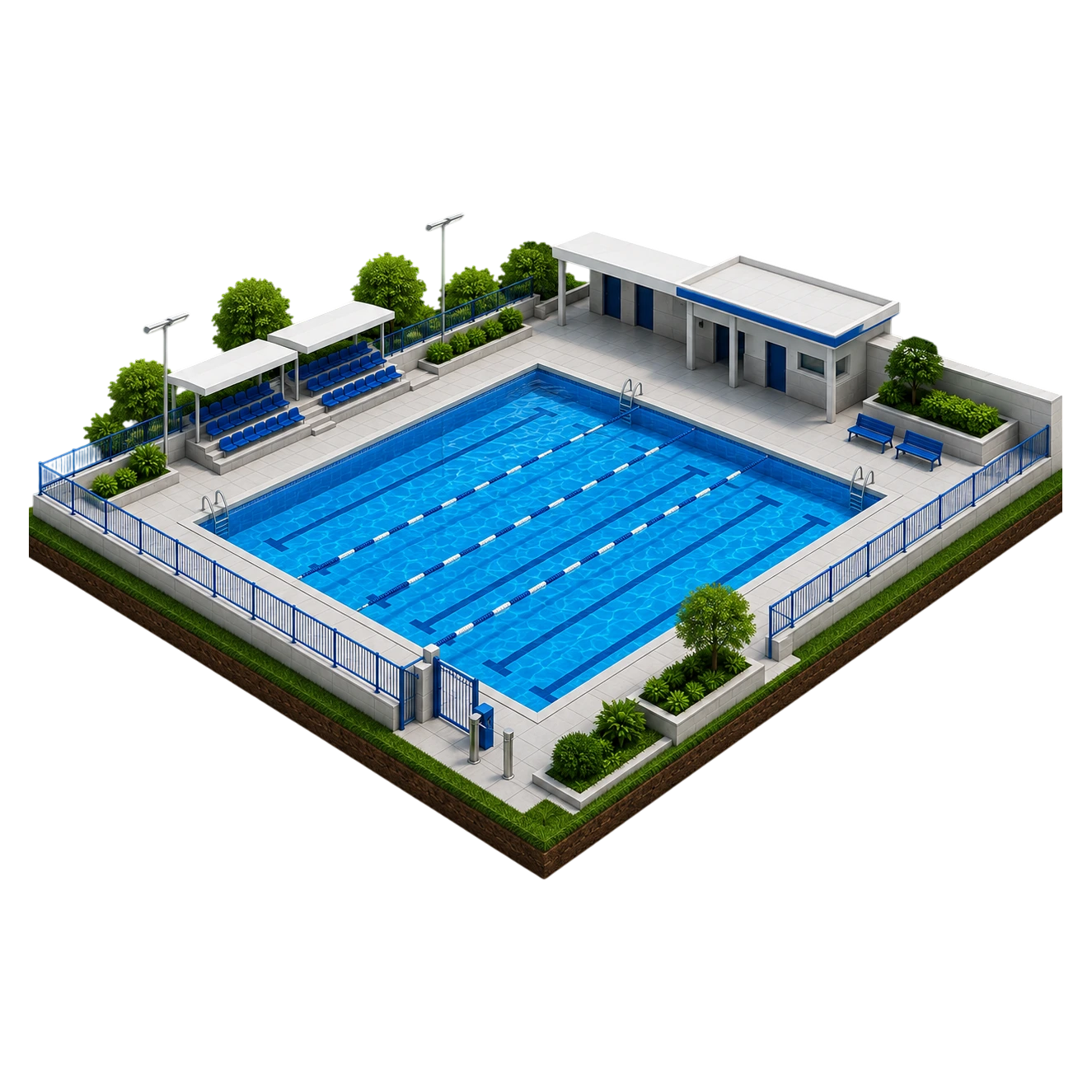Technical pool rooms